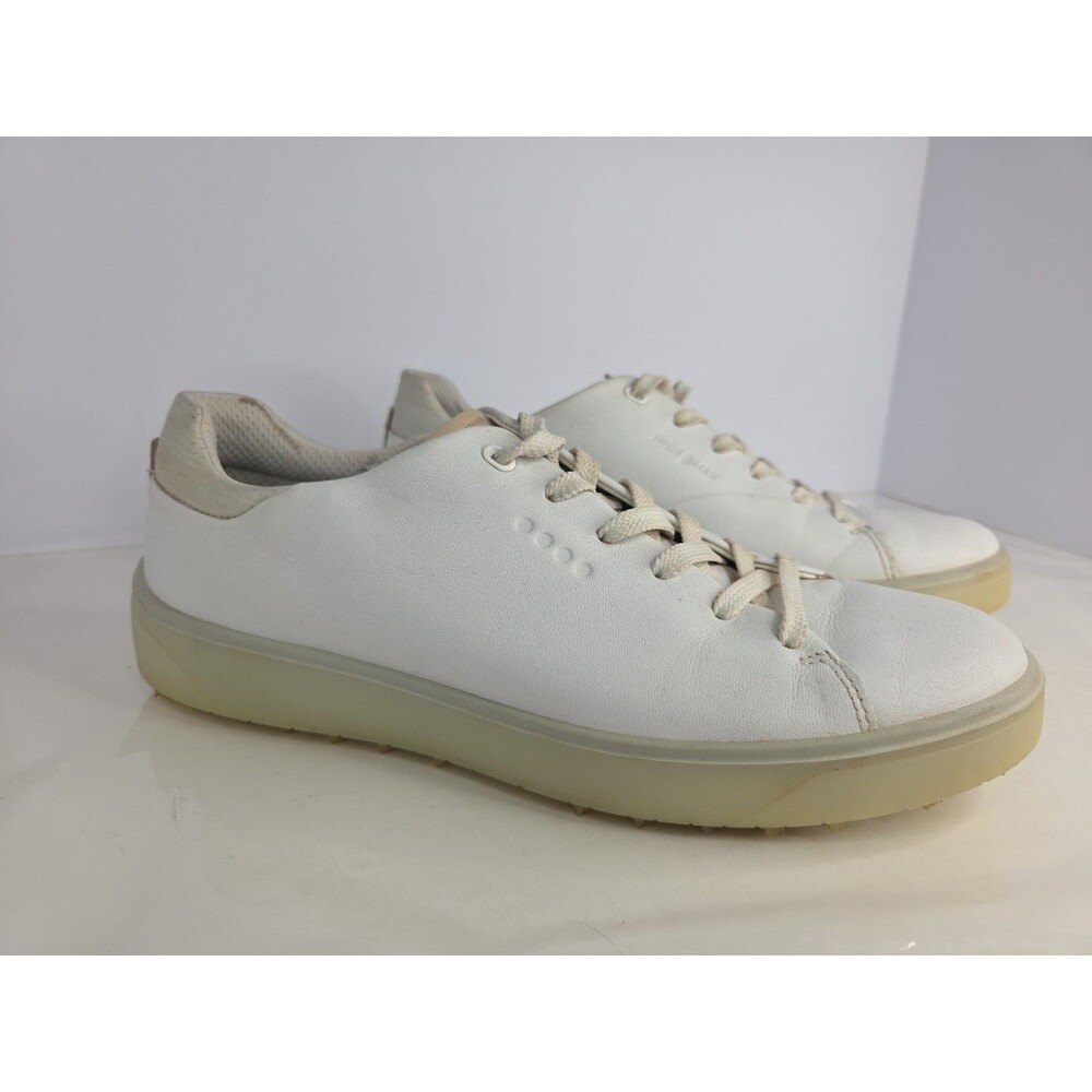 ECCO White Leather Hydromax Water Resistant Golf Shoe Womens 10- 10.5 W   EU 41